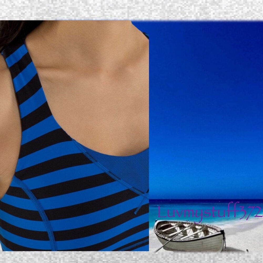 Cute Lululemon In a Flash Bra Blue Black
